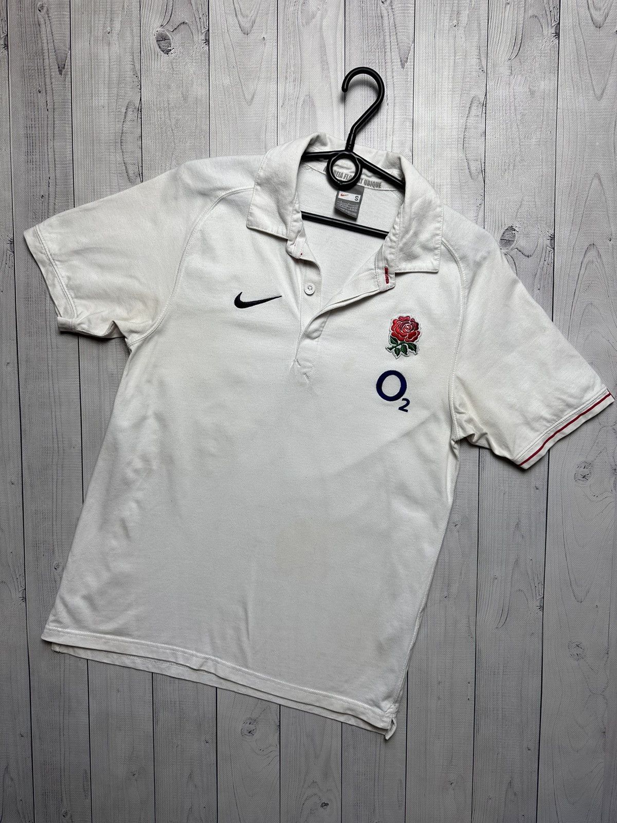 Vintage Nike England Rugby polo logo size S