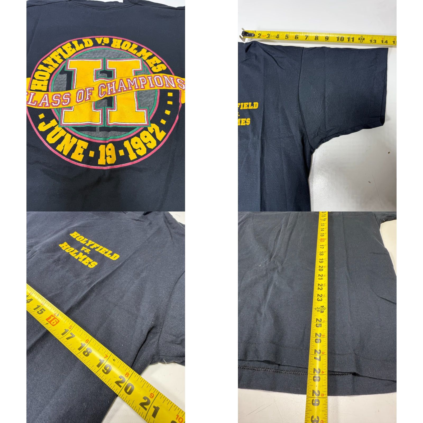 Vintage Vintage 1992 Holyfield vs Holmes Heavyweight Boxing Fight T Shirt XL PROMO SCREEN STARS BEST Size US XL / EU 56 / 4 - 8 Thumbnail