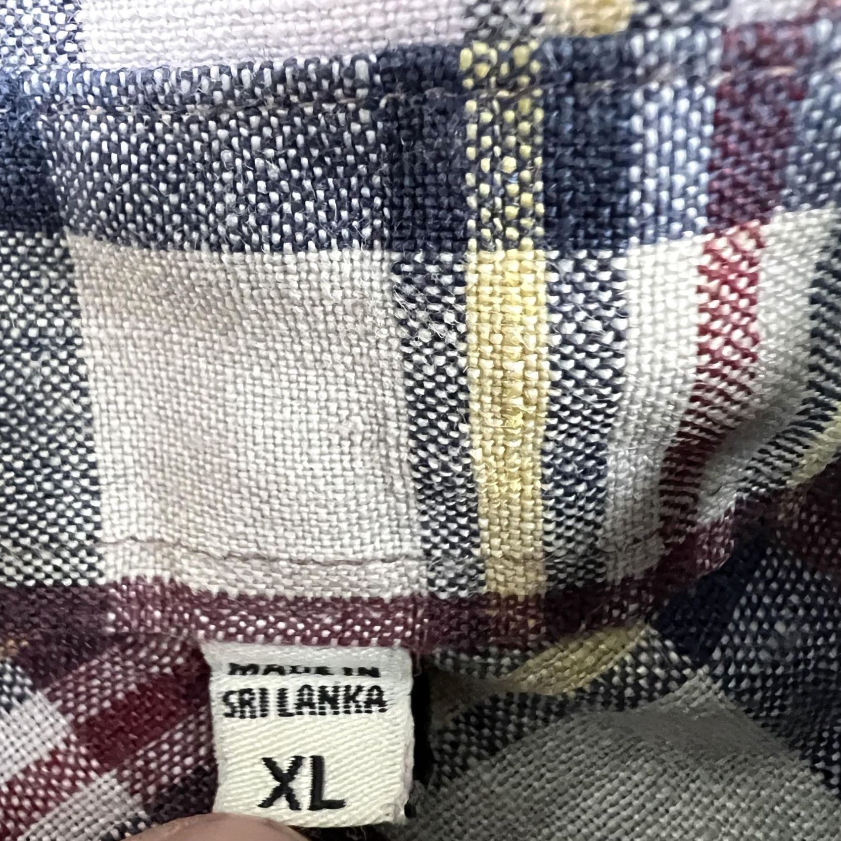 Murano Murano Shirt Mens XL Multicolor Plaid Baird McNutt Linen Long Sleeve Preppy Size US XL / EU 56 / 4 - 4 Thumbnail
