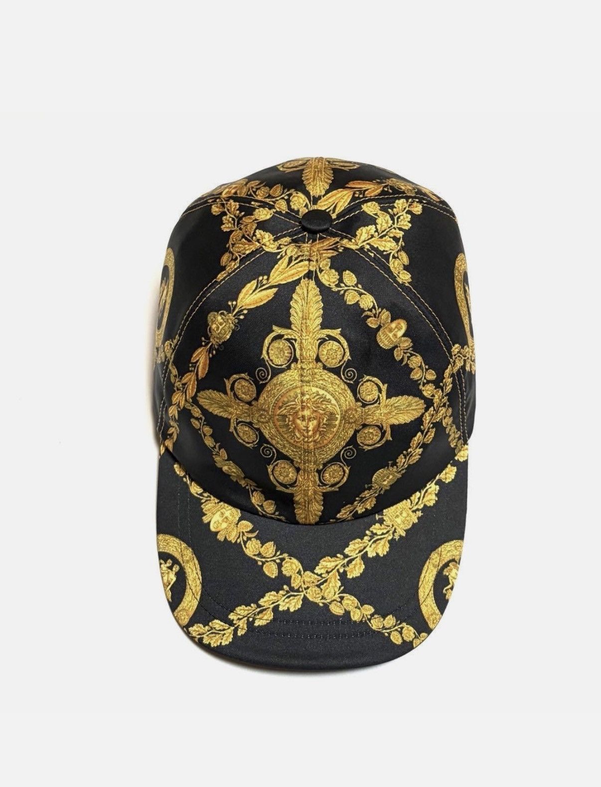 Versace Versace barocco baroque hat baseball cap medusa gold black Size ONE SIZE - 5 Thumbnail
