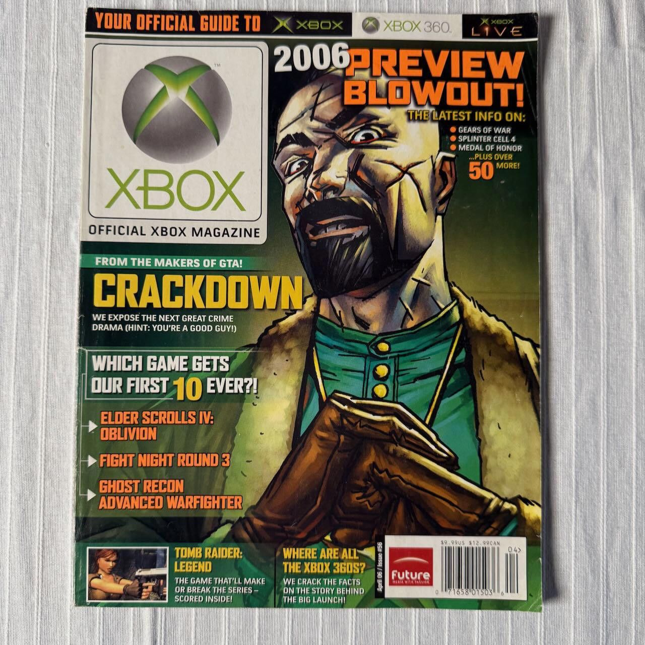 Other VTG XBOX Magazine #56 April 2006 Crackdown Preview w/ Poster Size ONE SIZE - 1 Thumbnail