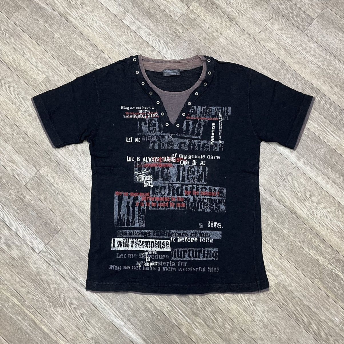 If Six Was Nine × KMRii × Le Grande Bleu (L.G.B.) Crazy Y2K Collins Poem Gothic Lolita Punks LGB Style Tee Size US M / EU 48-50 / 2 - 1 Thumbnail