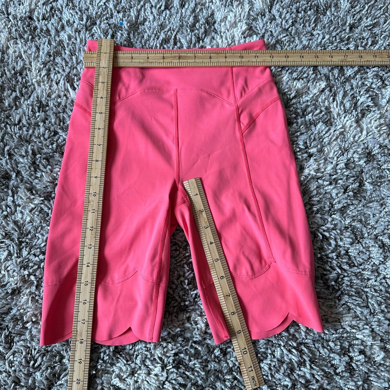 Free People Free People Pink Petal Pusher Scalloped Biker Bike Shorts XS Size 24" / US 00 / IT 34 - 10 Thumbnail