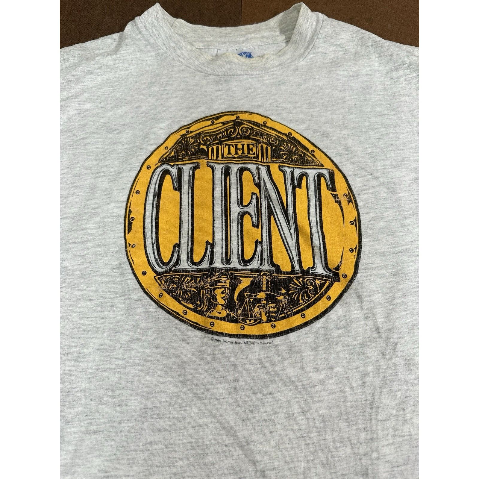 Hanes Vintage 90s 1994 The Client Warner Bros Promo Movie Shirt Gr Size US XL / EU 56 / 4 - 4 Thumbnail
