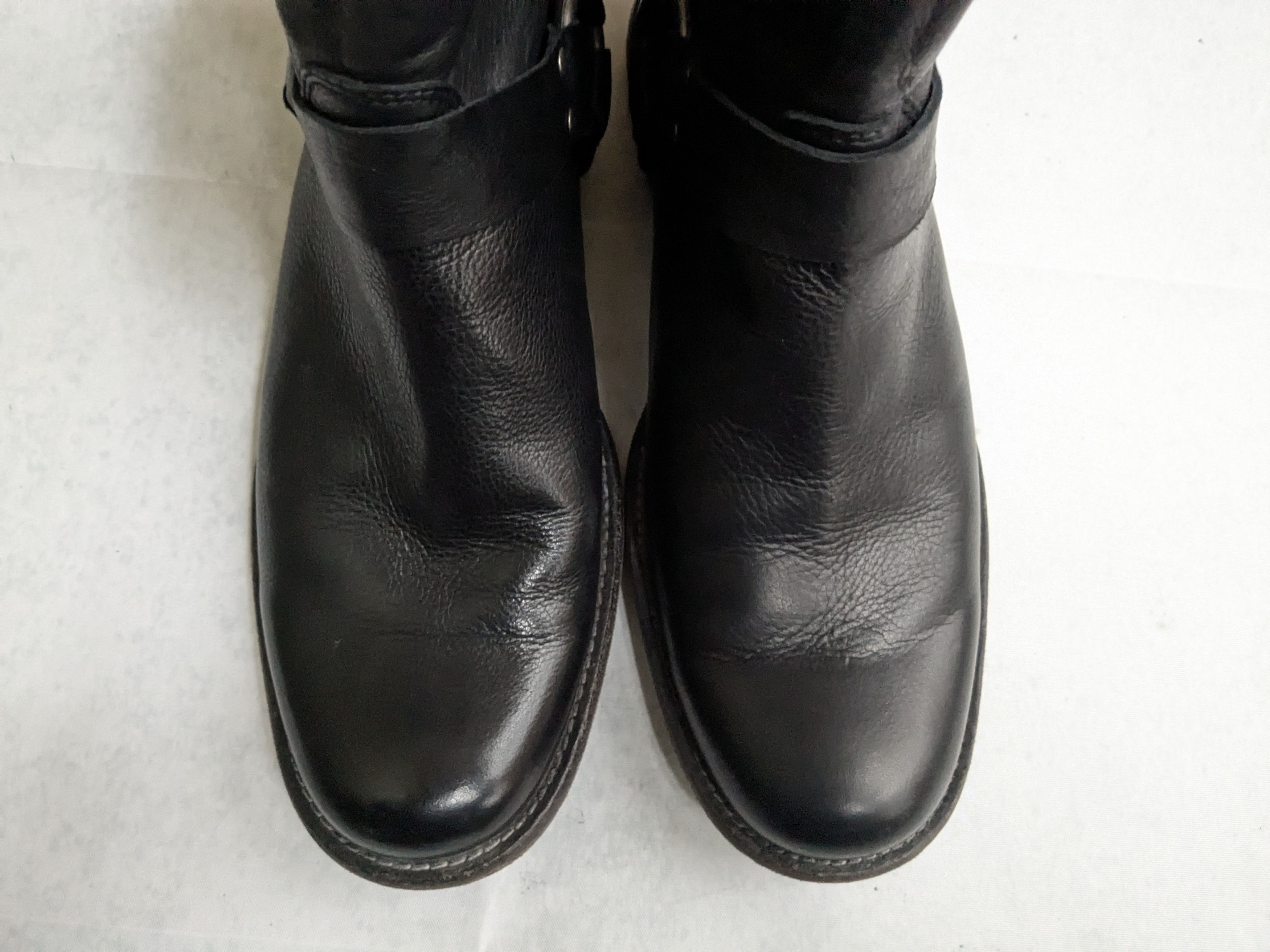 Frye Frye Harness Boots Black Leather 8.5 D Leather Buckle Size US 8.5 / EU 41-42 - 3 Thumbnail