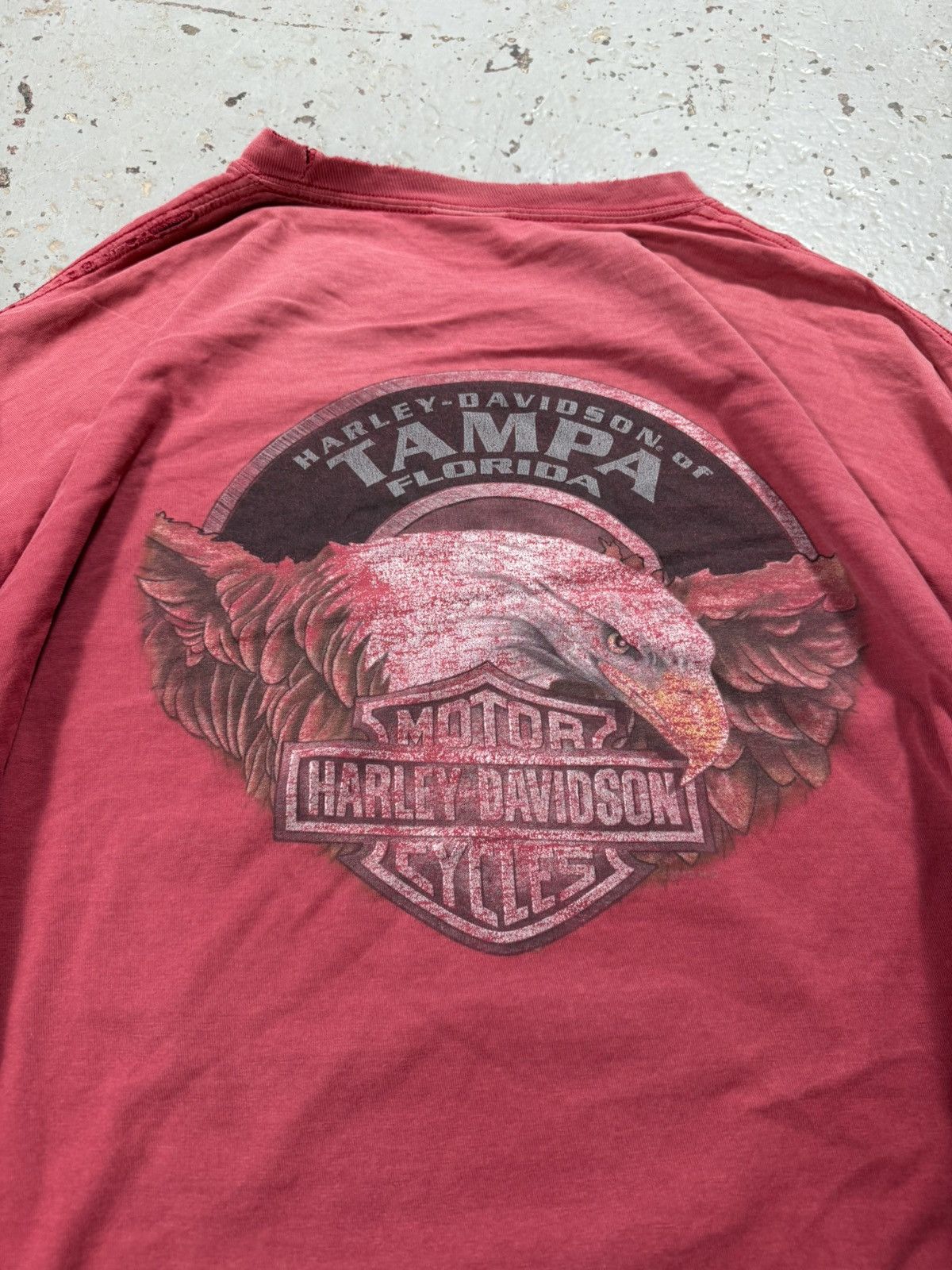 Vintage Vintage Thrashed Harley Davidson Tee Size US XL / EU 56 / 4 - 6 Thumbnail
