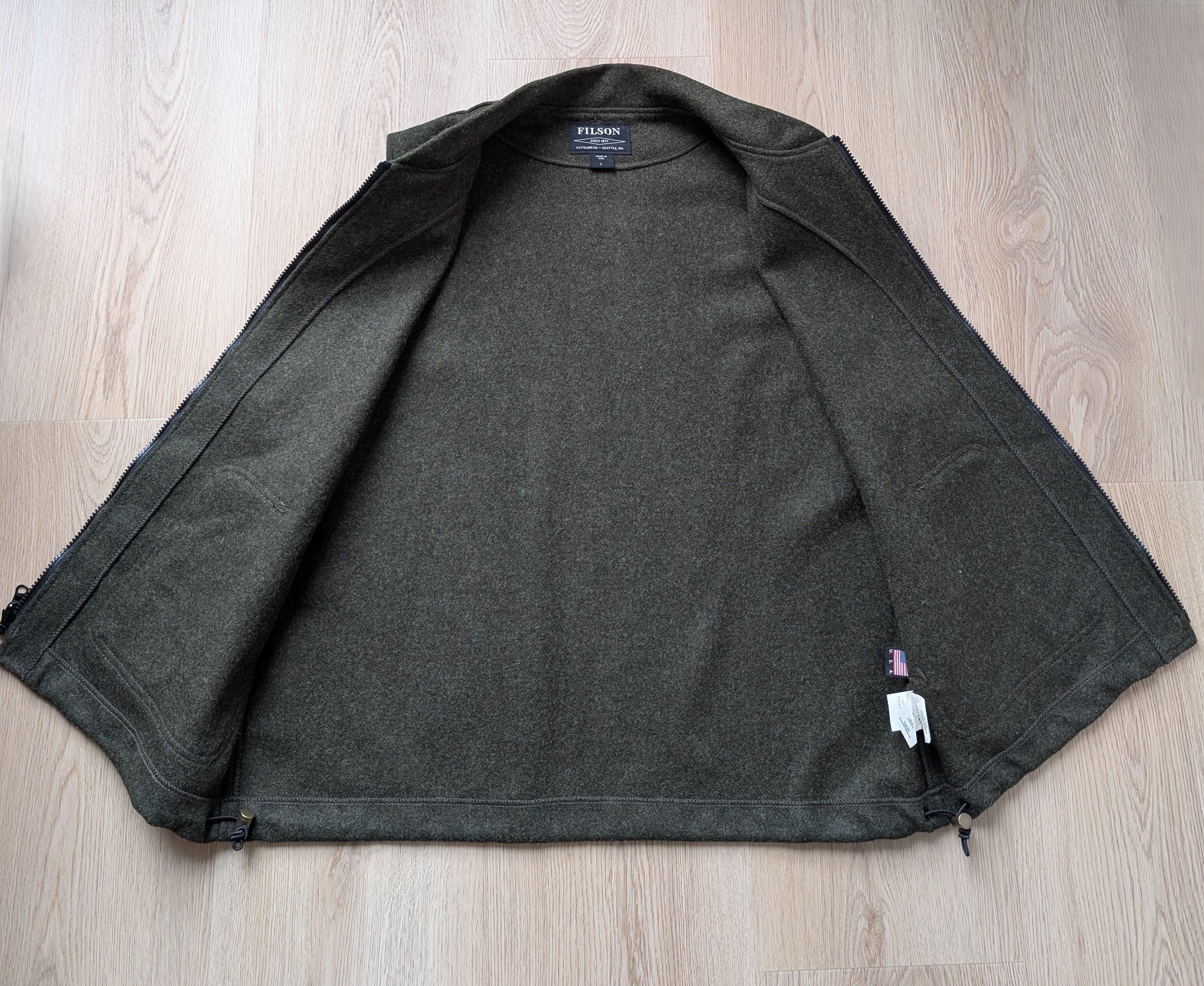 Filson FILSON Mackinaw 100% Wool Forest Green Zip Hunting Vest USA Size US L / EU 52-54 / 3 - 3 Thumbnail