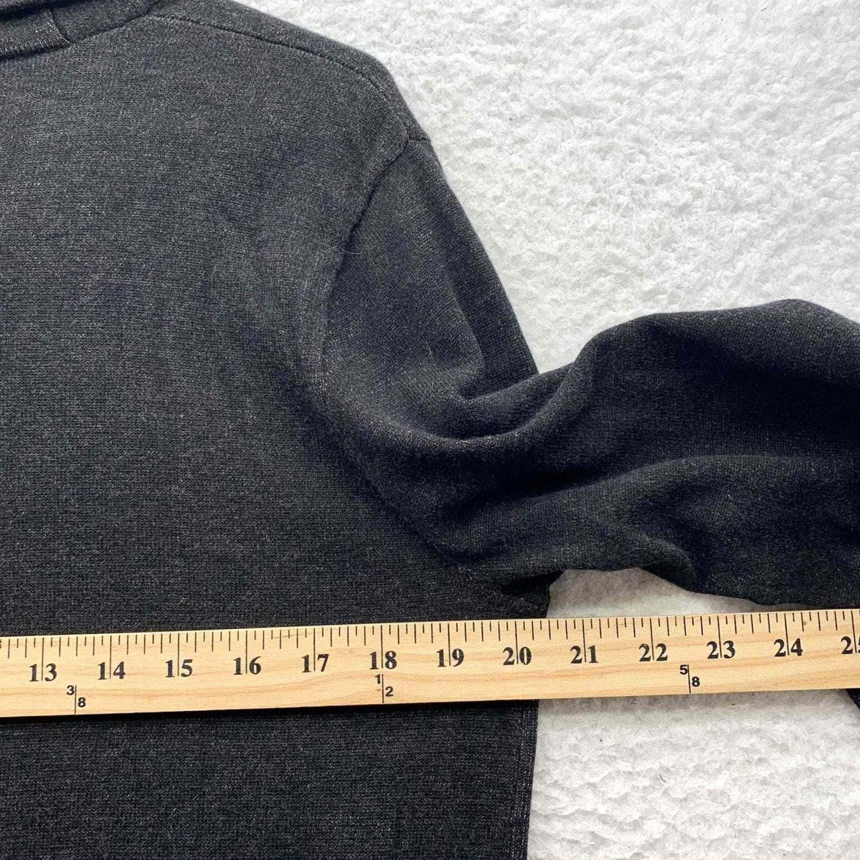 J.Crew J Crew Sweater Mens Medium Shawl Neck Charcoal Gray Button Pullover Knit Casual Dad Size US M / EU 48-50 / 2 - 6 Thumbnail