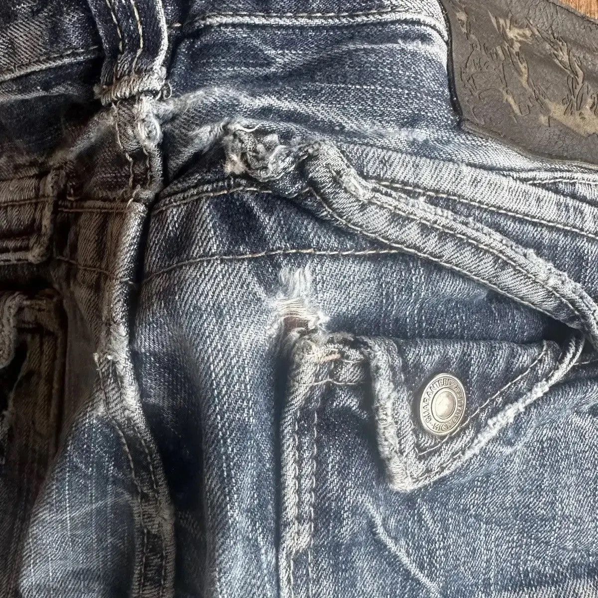 If Six Was Nine SICKS‼️STORM WASH⚡️VINTAGE JAPANESE JEANS SKULLS DENIM PANTS Size US 32 / EU 48 - 14 Thumbnail