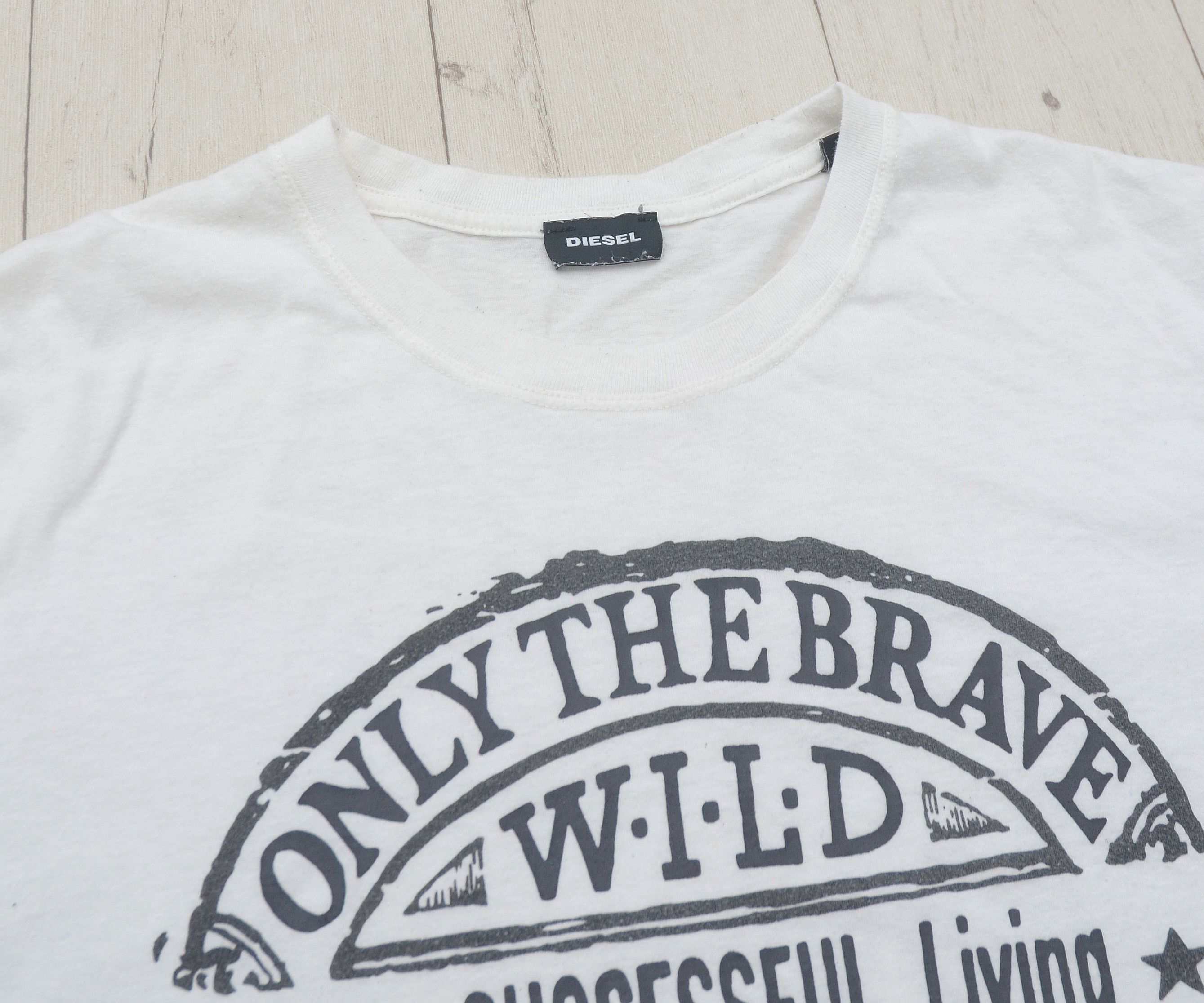 Diesel × Vintage Vintage Avant Garde Diesel Punk Head Only The Brave Y2K Tee Size US M / EU 48-50 / 2 - 5 Thumbnail