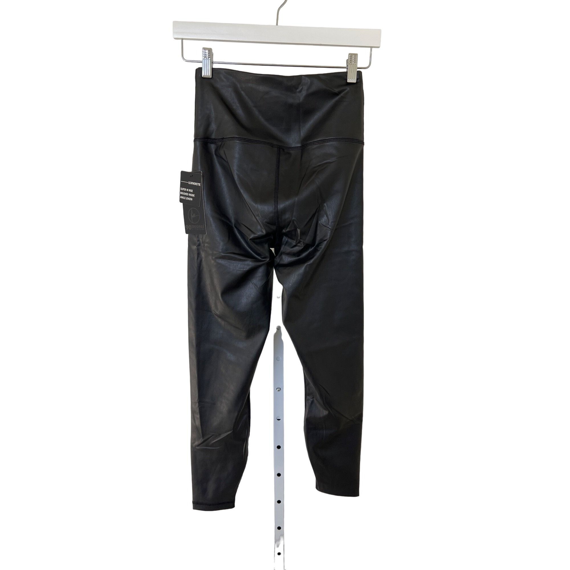 Other 90 Degree By Reflex Black Faux Leather Leggings Size 27" / US 4 / IT 40 - 8 Thumbnail