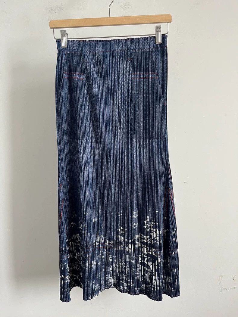 Issey Miyake Star denim skirt