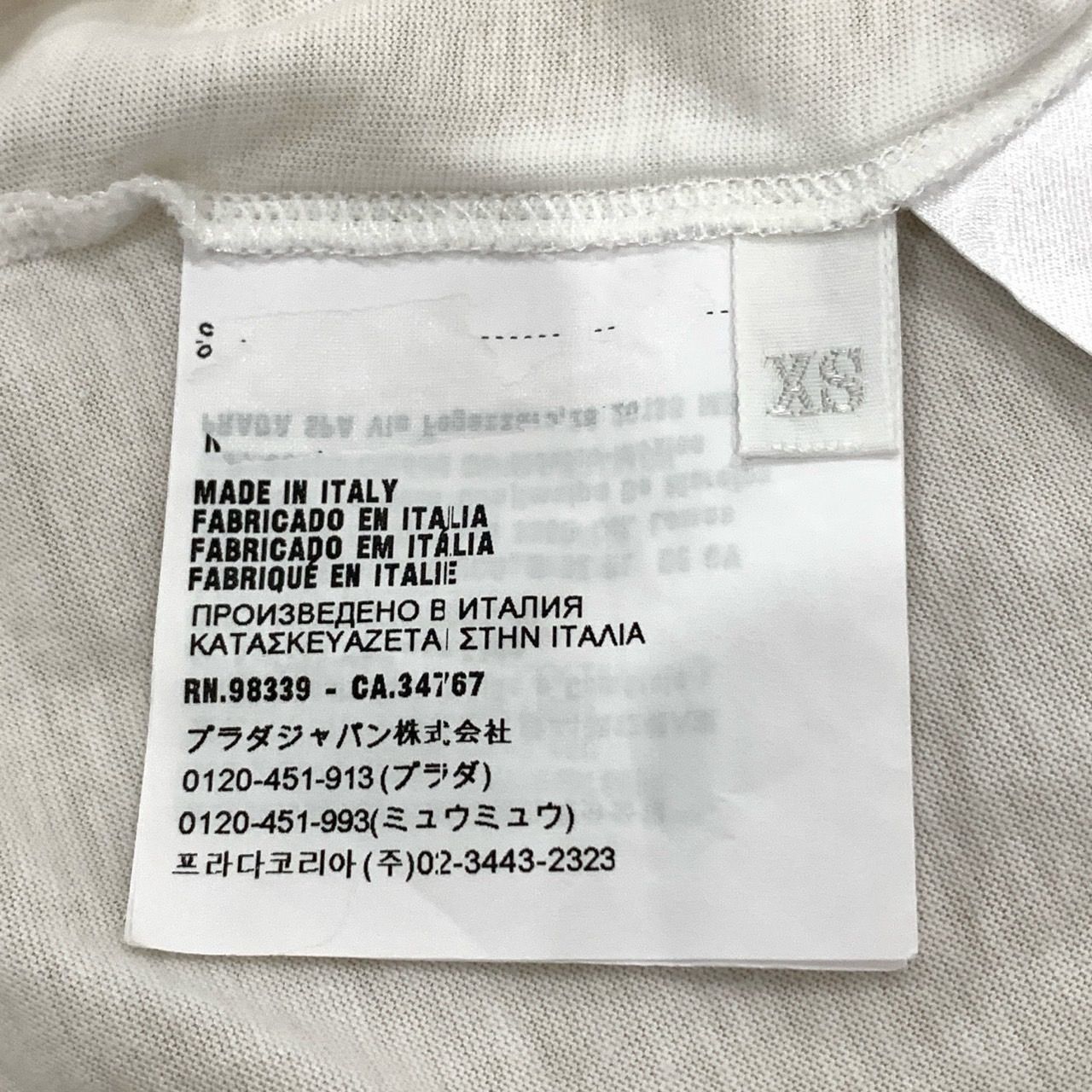 Miu Miu Miu Miu Womens Tales .10 White Cotton Short Sleeve T-Shirt X Size XS / US 0-2 / IT 36-38 - 4 Thumbnail