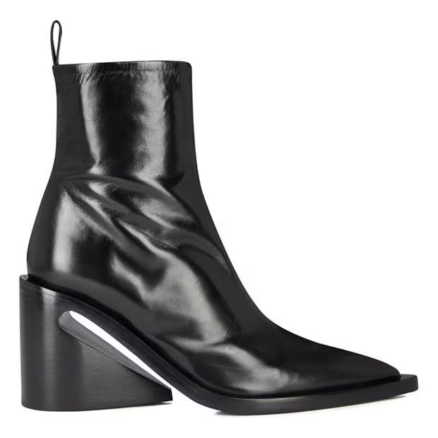 Jil Sander o1g2r1mq1024 Leather Boots in Black Size US 8 / IT 38 - 1 Thumbnail