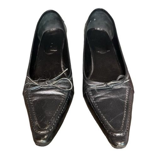 Stuart Weitzman STUART Weitzman Black Grey Pumps 2” Heeled Shoes Bow Size 9M Size US 9 / IT 39 - 2 Thumbnail