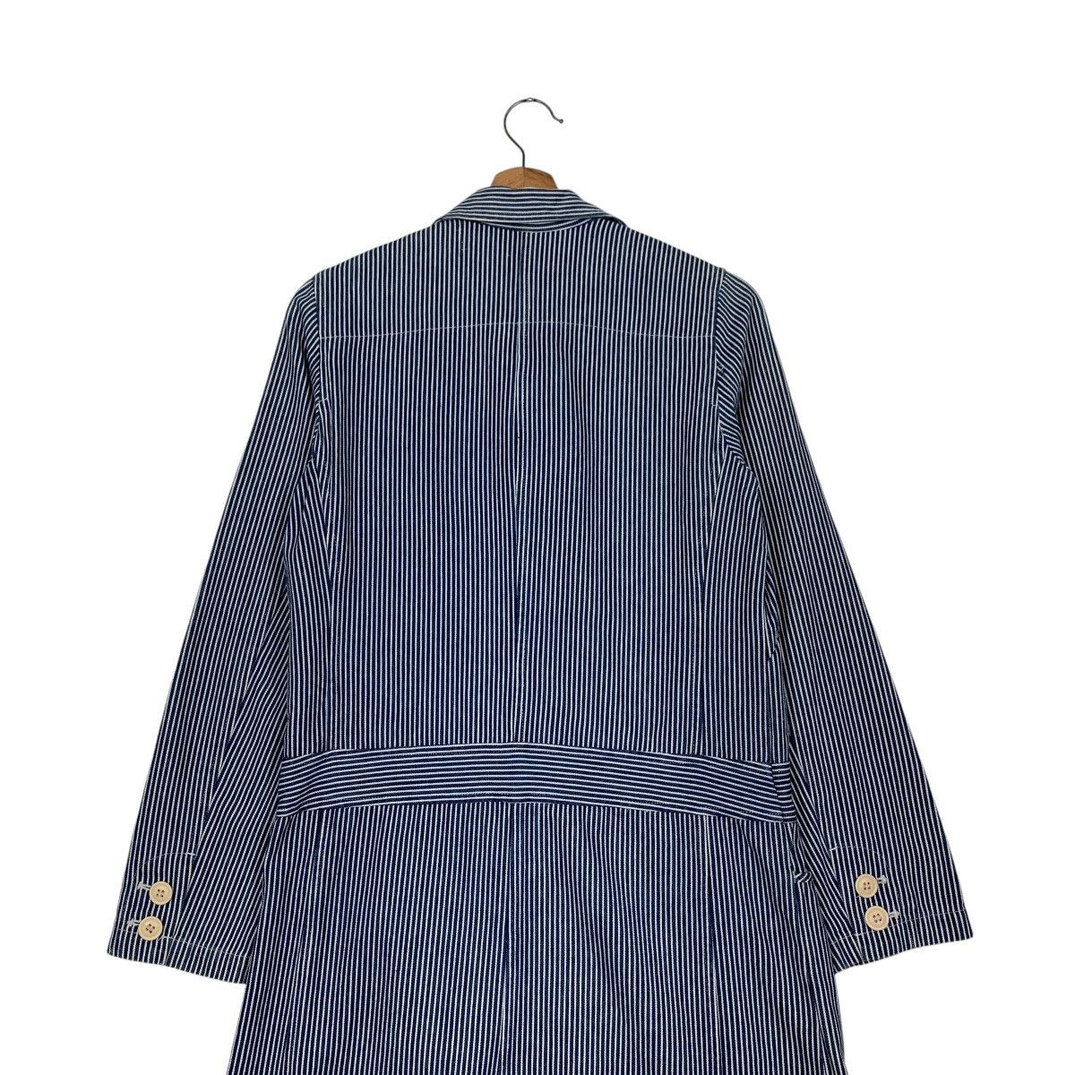 Japanese Brand POU DOU DOU Hickory Striped Long Coat #2327-C104 Size M / US 6-8 / IT 42-44 - 9 Thumbnail