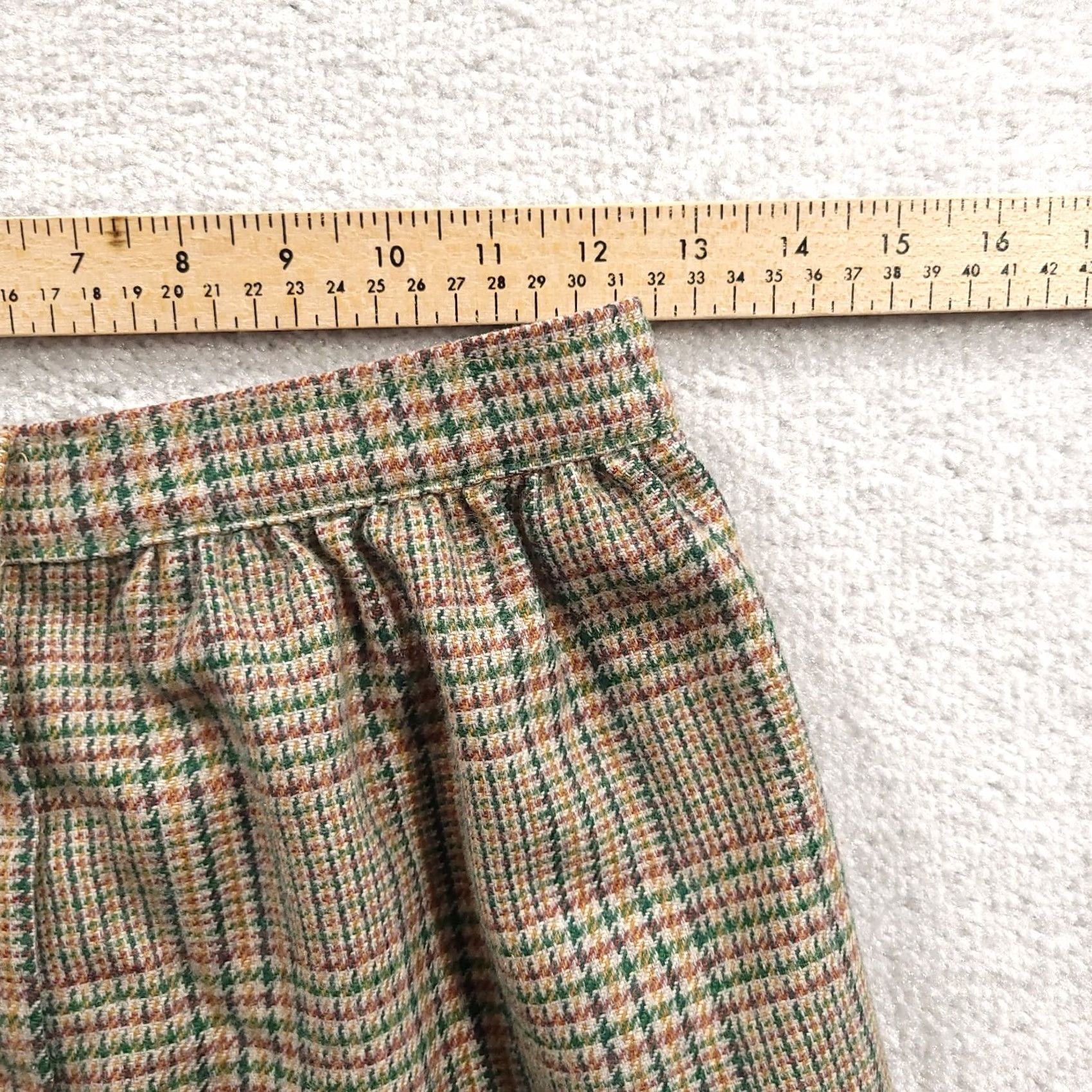 Jantzen VINTAGE JANTZEN Wool Pleated Plaid Skirt Womens Sz 10 USA Made Lined Front Slit Size 32" / US 10 / IT 46 - 4 Thumbnail