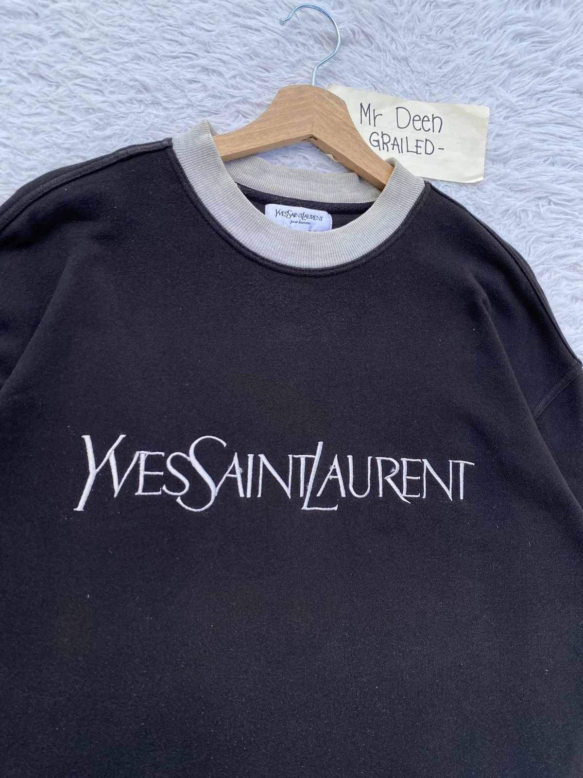 Yves Saint Laurent Rare Vintage 90s YSL Yves Saint Laurent Spellout Sweater Size US L / EU 52-54 / 3 - 7 Thumbnail