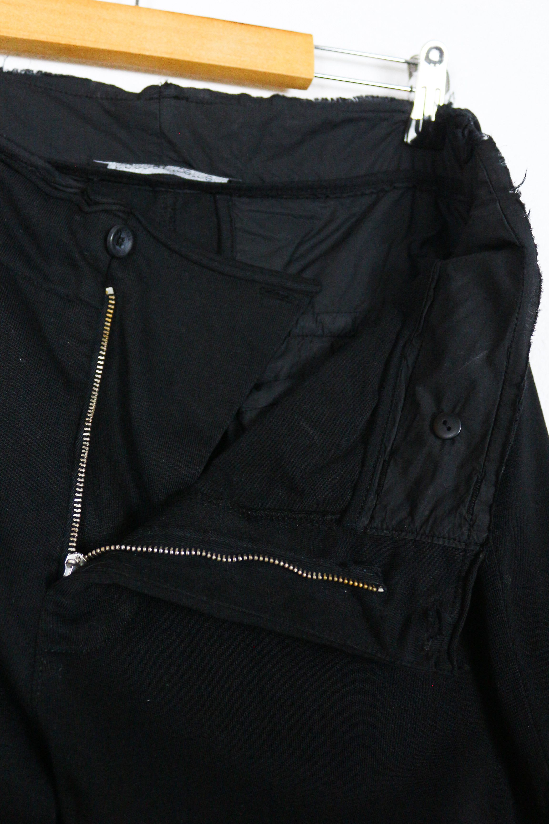 hannes roether Hannes Roether Black Distressed Cut Pants Trousers Archive Size US 34 / EU 50 - 3 Thumbnail