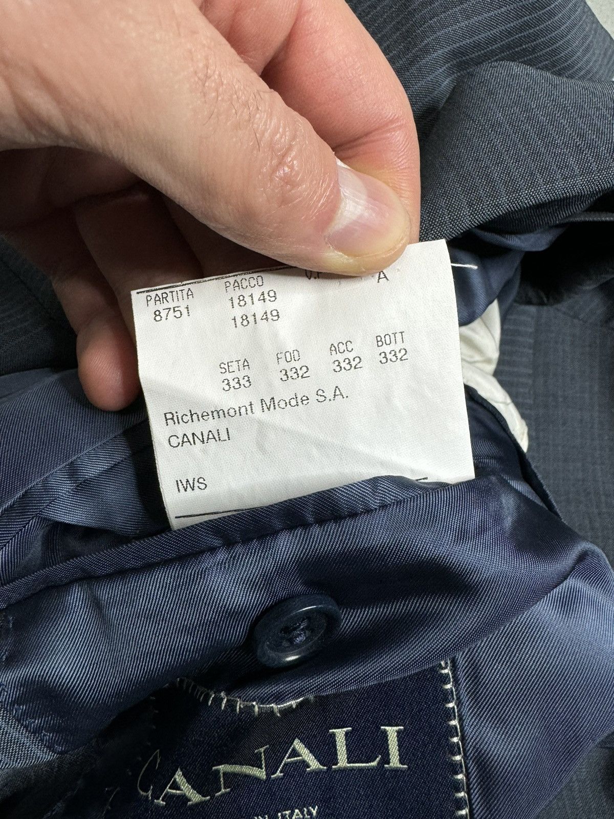 Canali Canali Wool Suit Blazer and Trousers 56L Size 54R - 7 Thumbnail