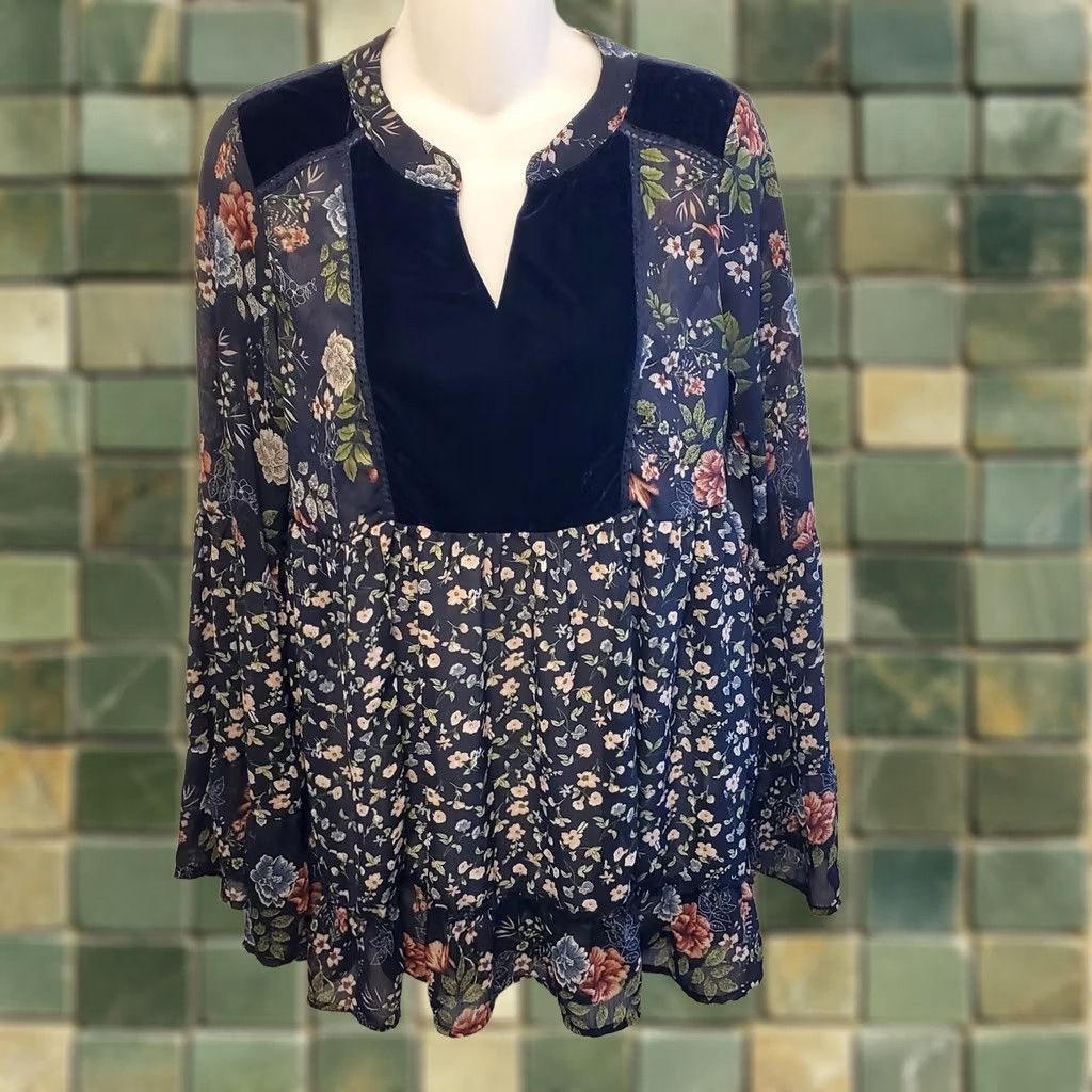 Vintage VINTAGE Whimsy Goth Peasant Ruffle Blouse Womens Small Flare Sleeve Withy Size S / US 4 / IT 40 - 1 Thumbnail