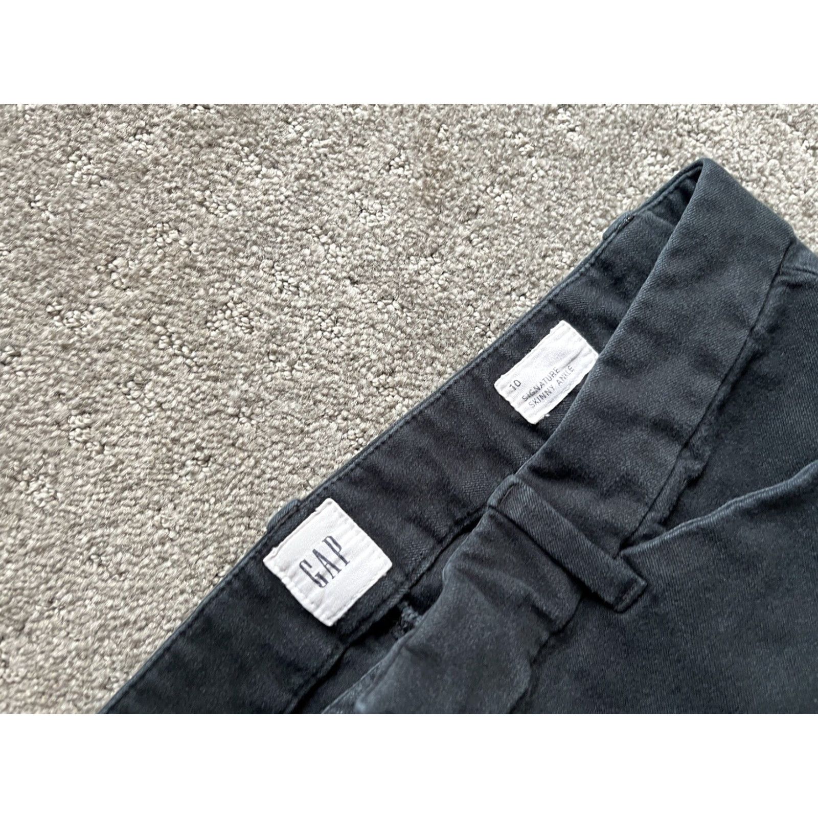 Gap Gap Women Pants Signature Skinny Ankle Black Stretch Size 10 Regular Denim Slim Leg Adult Womens Size 32" / US 10 / IT 46 - 5 Thumbnail