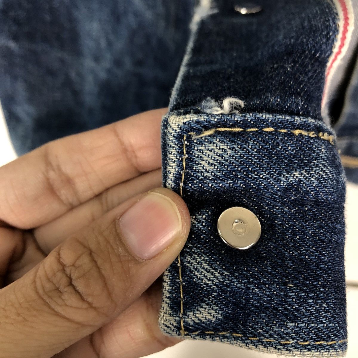 Japanese Brand 🔥Vintage Denim Tank Top Trucker Cafe Racer RSM Issey Miyake Size US M / EU 48-50 / 2 - 15 Thumbnail