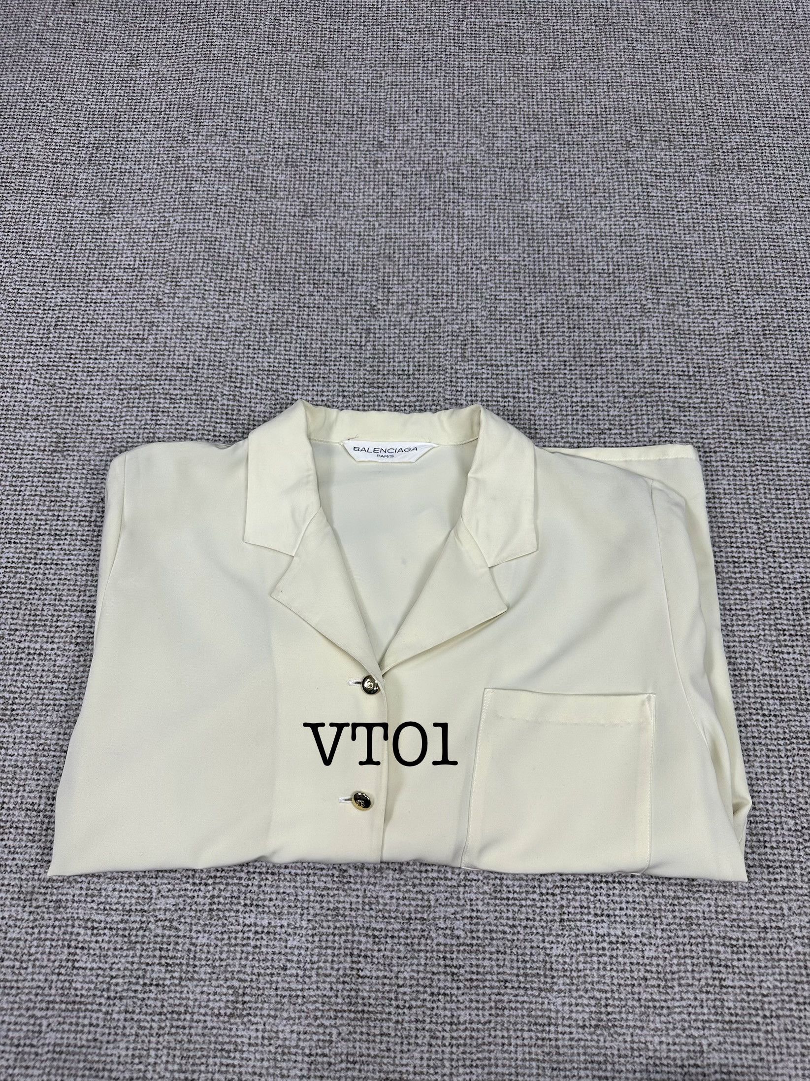 Balenciaga Vintage Balenciaga Polyster Button Shirt VT01 Size S / US 4 / IT 40 - 13 Thumbnail
