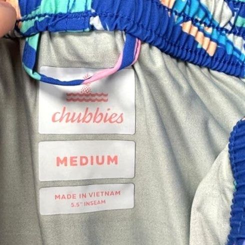Chubbies Chubbies Swim Trunks Mens Medium 5.5 Blue Daddy Shark Lined Board Shorts NEW A3 Size US 31 - 4 Thumbnail