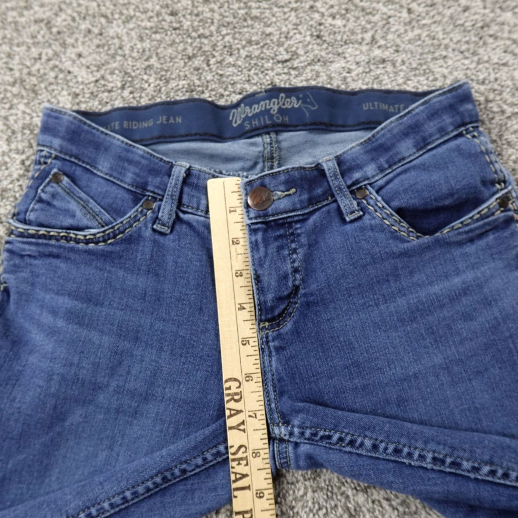 Wrangler Wrangler Jeans Womens 5 Dark Blue Denim Pants Shiloh Low Rise Bootcut Western Rodeo Stretch Heritage Cowgirl 30 Blue Womens Jeans Size 27" / US 4 / IT 40 - 4 Thumbnail