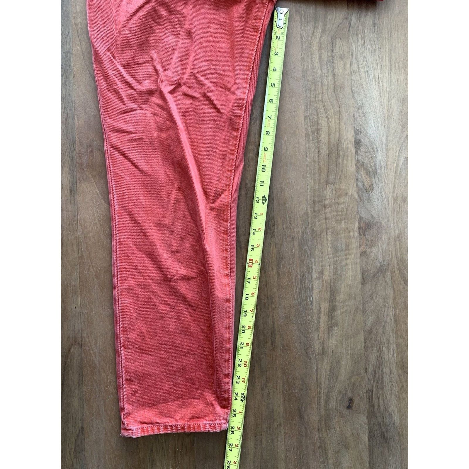 Madewell Madewell The Mom Jean Jeans Women 27 30x26 Red Orange Denim Tapered Hi-Rise 5-Pocket Size 27" / US 4 / IT 40 - 7 Thumbnail