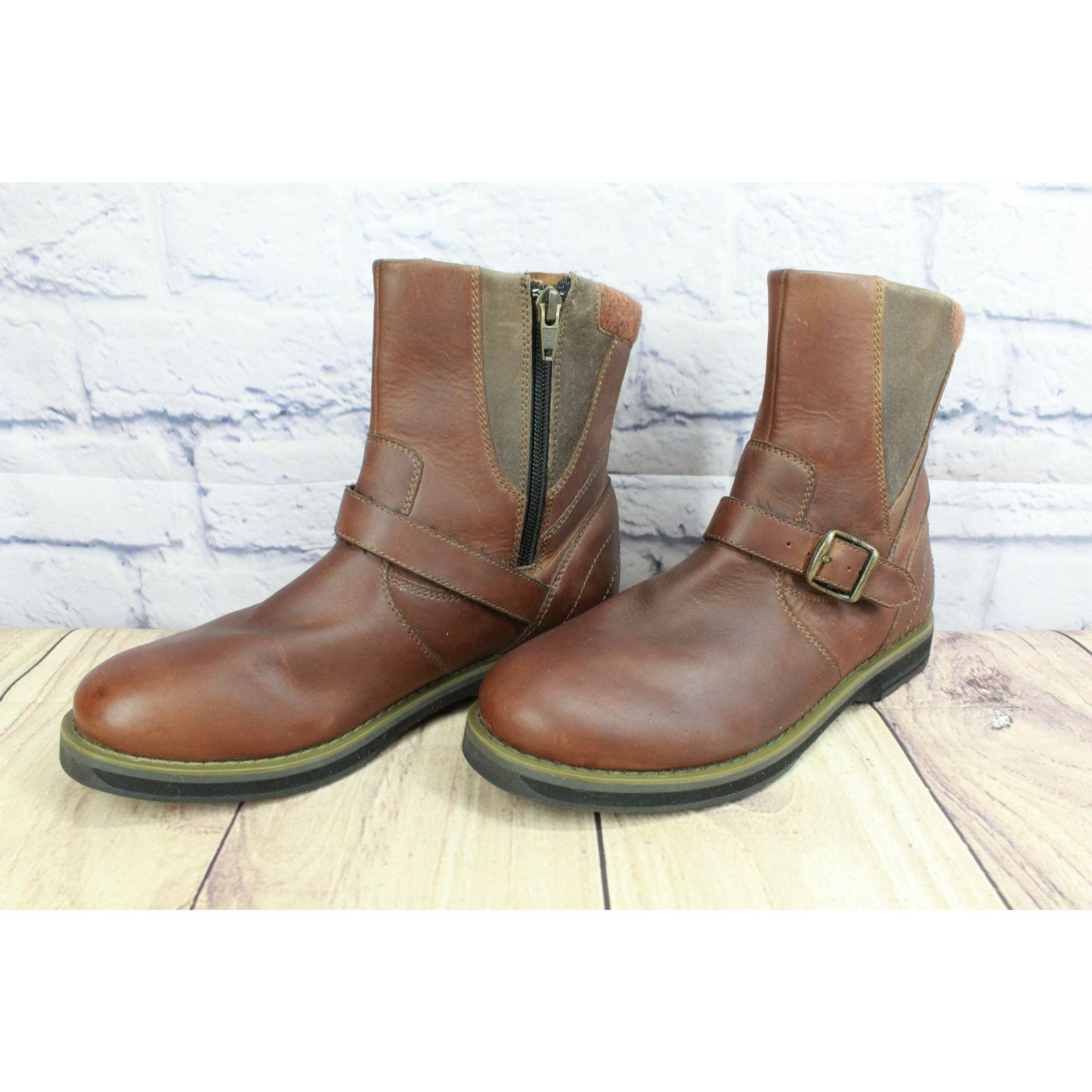 L.L. Bean × Leather LL Bean Park Ridge Leather Side Zip Buckle Casual Boots Size US 7 / IT 37 - 2 Thumbnail