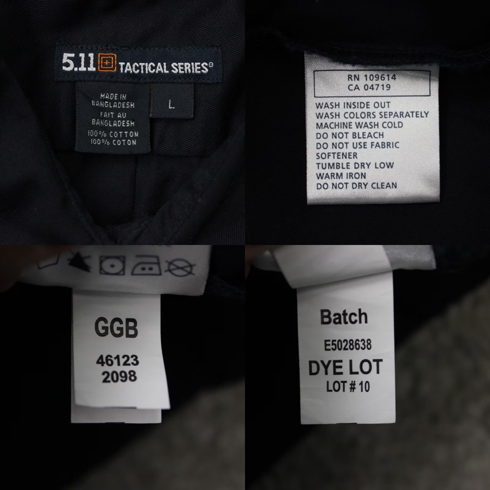 Vintage 5.11 Tactical Shirt Mens Large Black Button-Up Long Sleeve Cotton Solid Runtime? Size US L / EU 52-54 / 3 - 8 Thumbnail