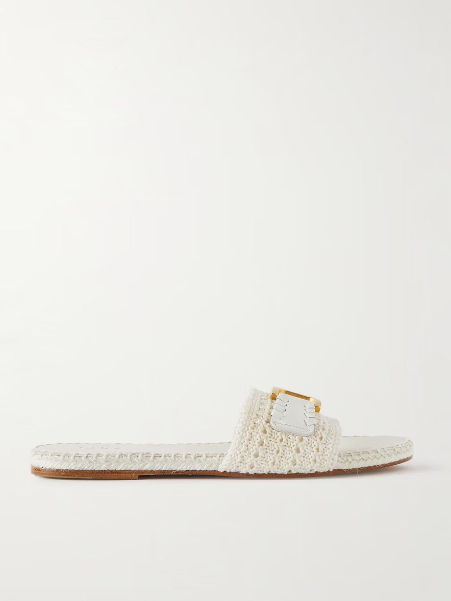 Chloe oc11z0625 Marcie Crocheted Slides in White Size US 11 / IT 41 - 1 Thumbnail