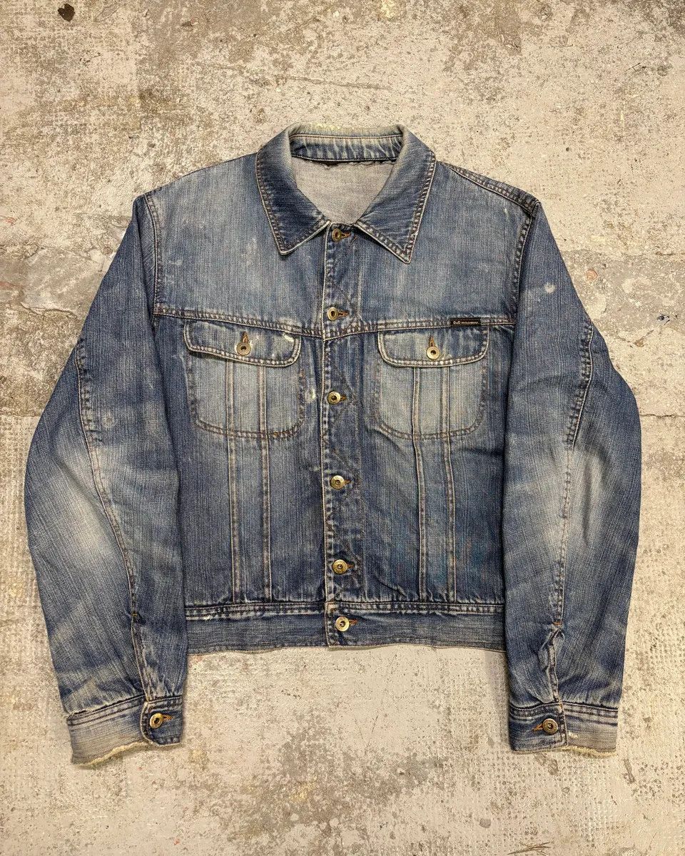 Dolce & Gabbana × Vintage 2000s Dolce & Gabbana Faded Blue Denim Jacket Size US XS / EU 42 / 0 - 1 Thumbnail