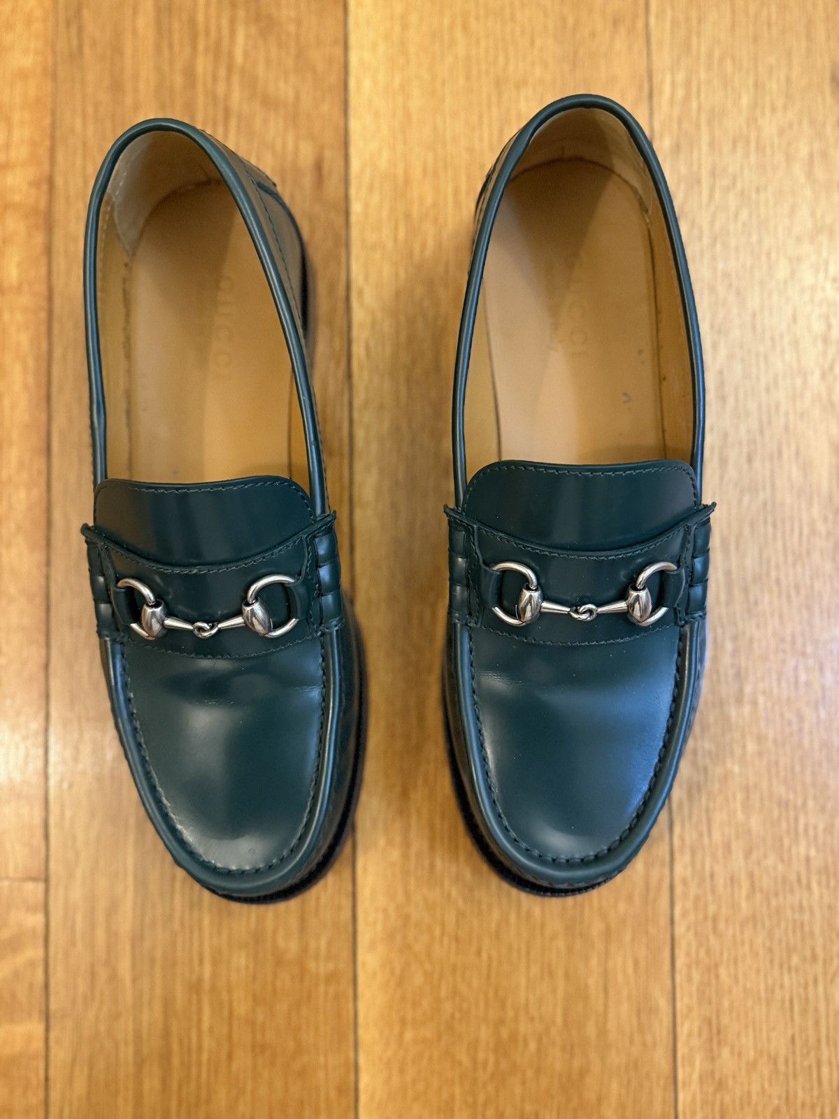 Gucci Gucci Green Leather Horsebit Loafers UK 8 / US 9 Size US 9 / EU 42 - 9 Thumbnail
