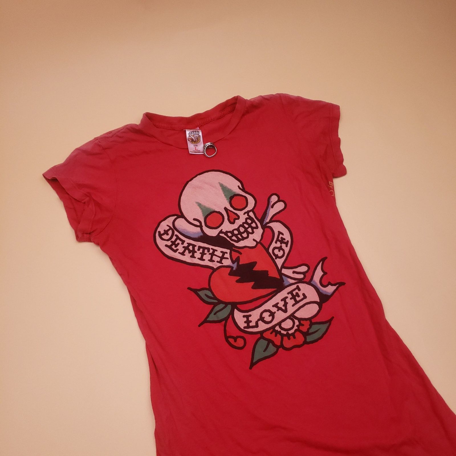 Ed Hardy Vintage y2k Ed Hardy T Shirt Dress Womens Christian Audigier Size L / US 10 / IT 46 - 4 Thumbnail