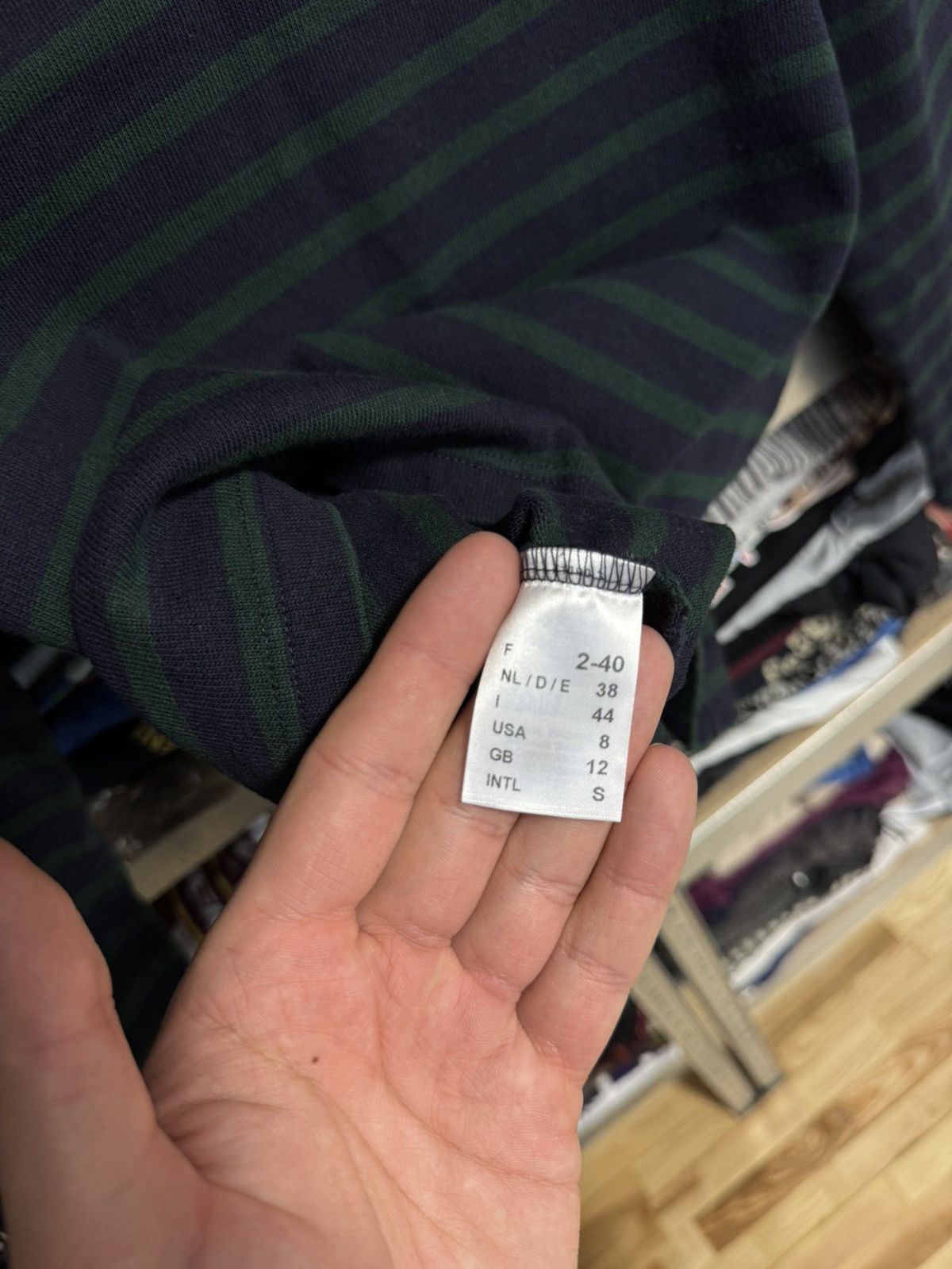 Saint James Saint James Striped Long Sleeve Sweatshirt Kurt Cobain Sz S Size S / US 4 / IT 40 - 4 Thumbnail