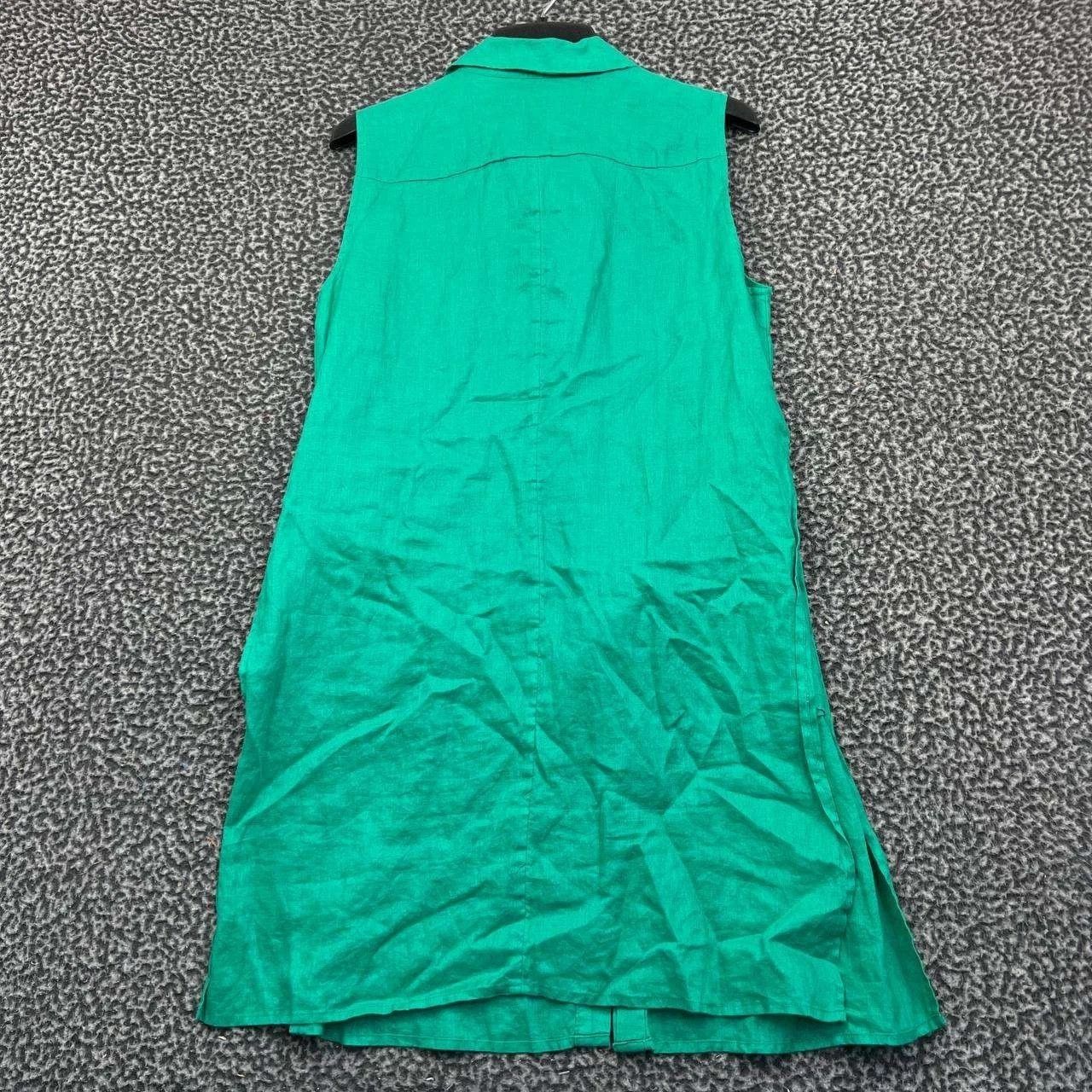 Chicos Chicos Women 0 Sleeveless 100% Linen Button Up Dress Pocket Size XS / US 0-2 / IT 36-38 - 2 Thumbnail