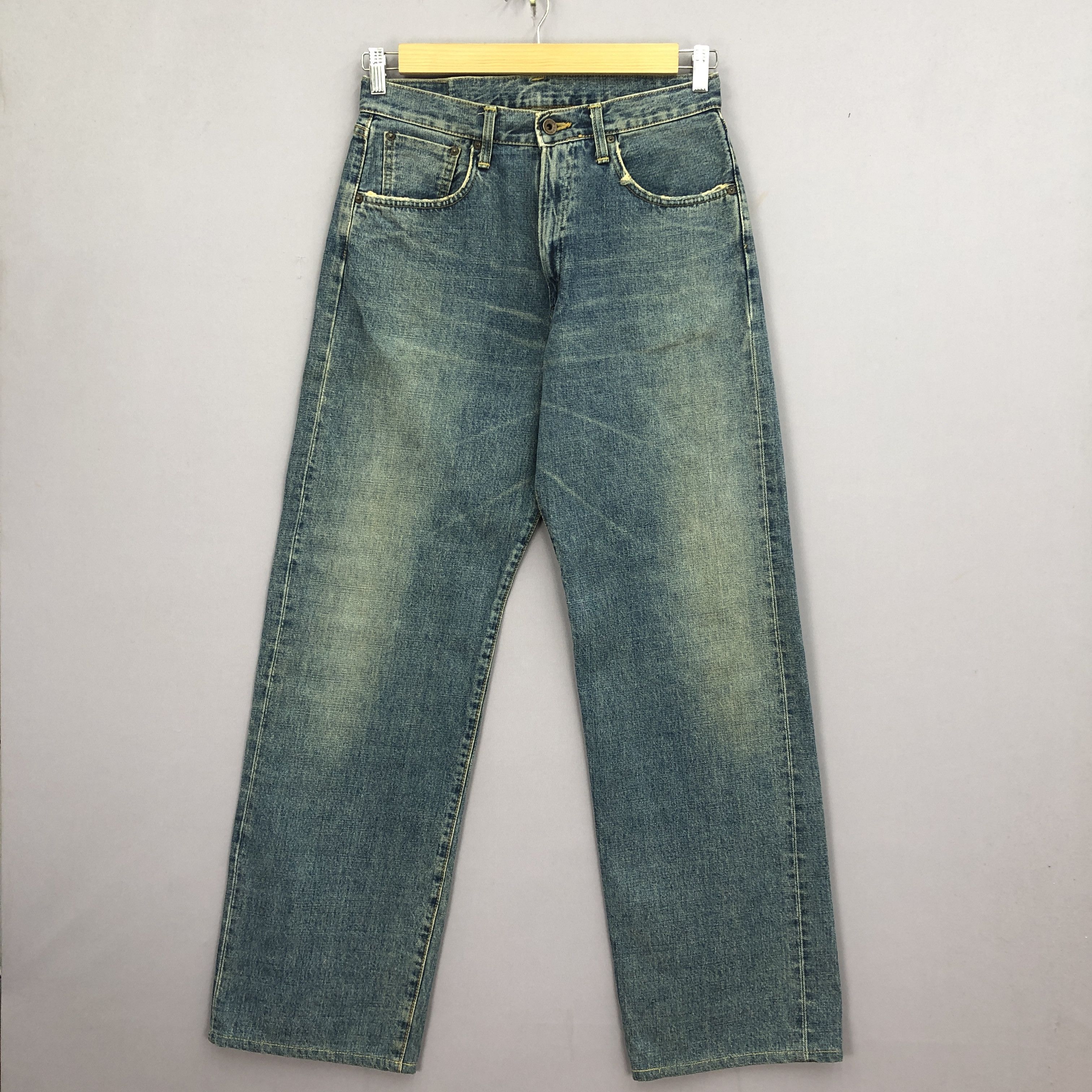 Japanese Brand Vintage Y2K Japanese Selvedge Jeans Stone Wash Redline Denim Size 28" / US 6 / IT 42 - 1 Thumbnail