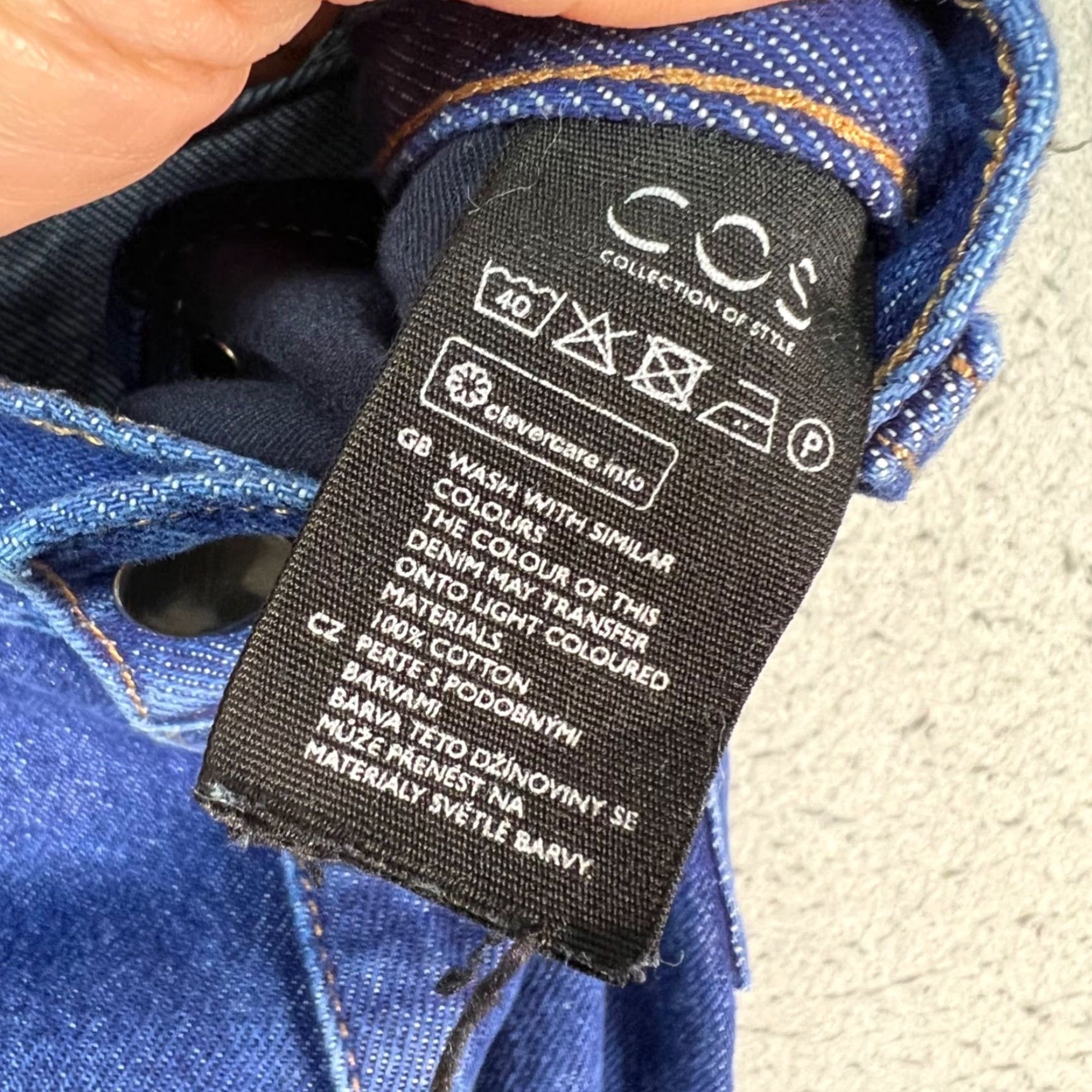 Cos COS Womens Size 26 High-Waisted Relaxed Fit Blue Straight-Leg Jeans Size 26" / US 2 / IT 38 - 5 Thumbnail