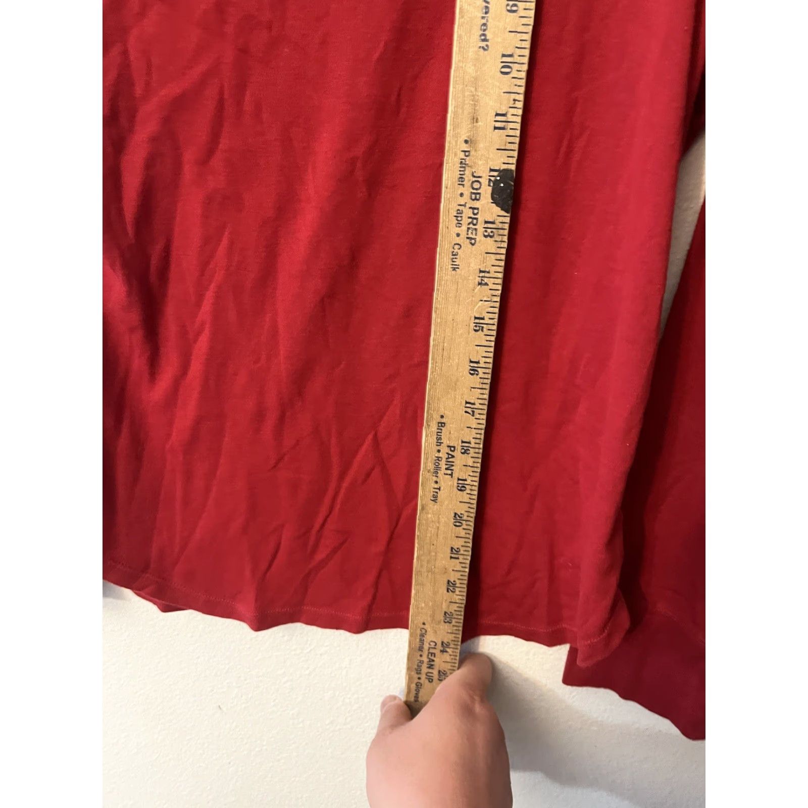 Ralph Lauren VINTAGE Ralph Lauren Women's Pajama Shirt Long Sleeve Henley Red Cotton Embroidered Logo Classic Holiday M Size M / US 6-8 / IT 42-44 - 4 Thumbnail
