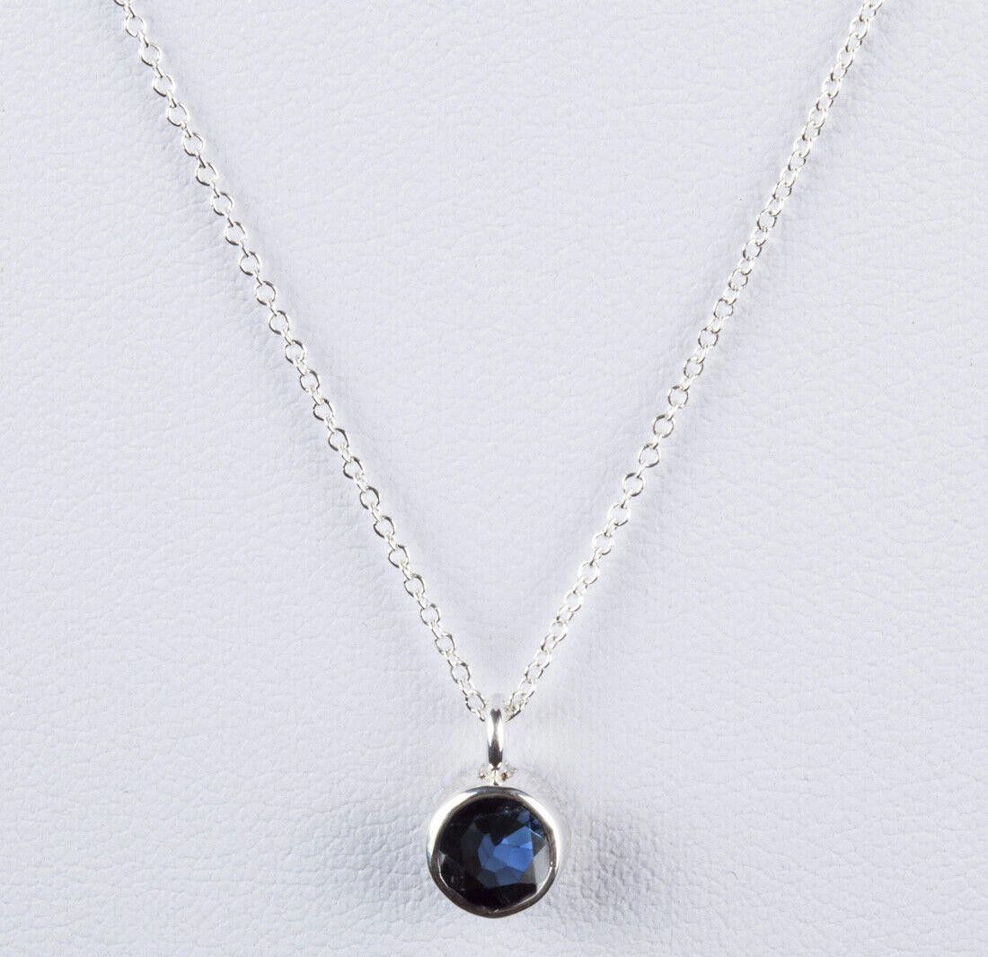 Designer Sterling Silver Faceted Sapphire Astrology Pendant Necklace Size ONE SIZE - 1 Thumbnail