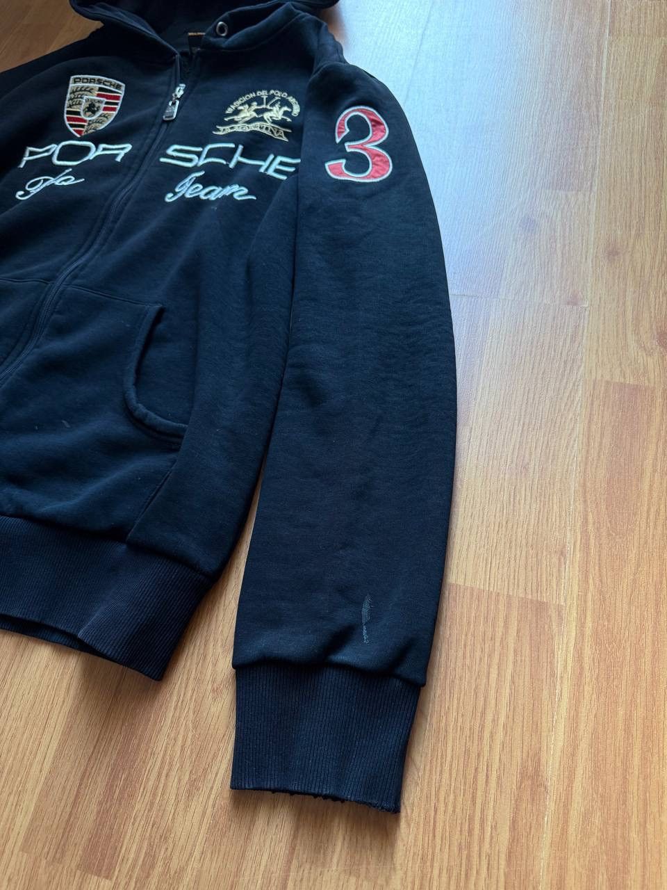 La Martina Vintage Porshe La Martina Black Zip Hoodie Sweatshirt Size US XL / EU 56 / 4 - 13 Thumbnail