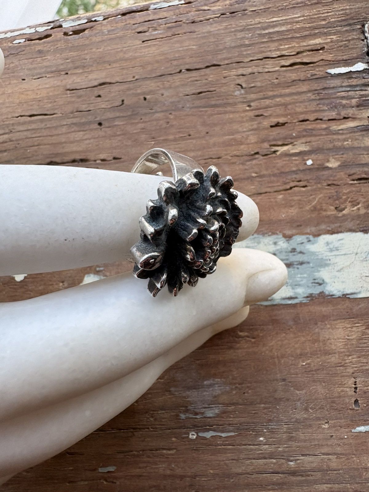 Other Pentti Sarpaneva Vintage Floral Sterling Silver Ring Size ONE SIZE - 7 Thumbnail