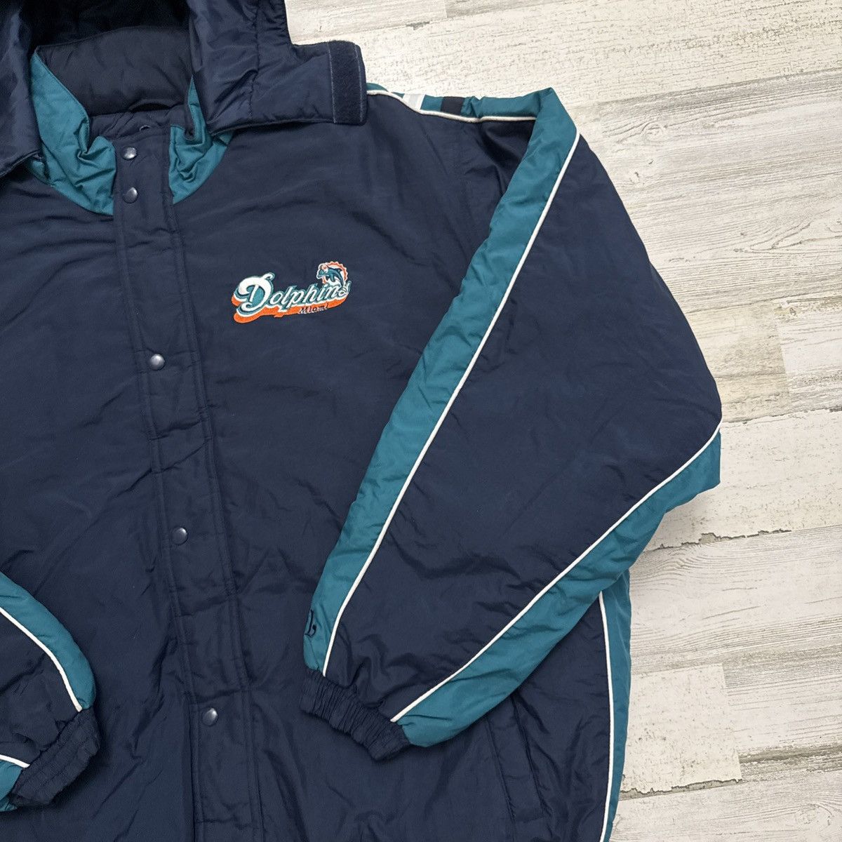 NFL NWT NFL Miami Dolphins Full Zip Puffer Jacket Hoodie XXL Size US XXL / EU 58 / 5 - 9 Thumbnail