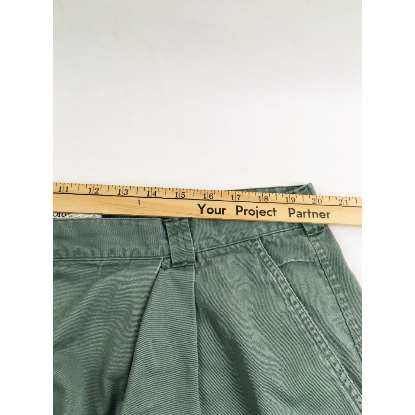 Vintage Columbia Short Men's 42 Green Cotton Chino Hiking Flat Front Pocket Summer Size US 42 / EU 58 - 3 Thumbnail