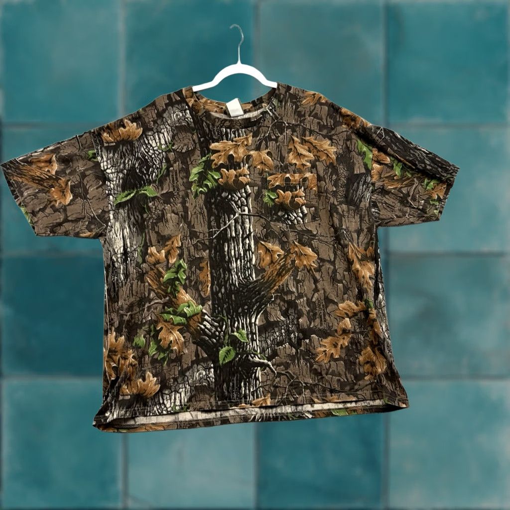Jerzees VINTAGE Jerzees Outdoors T-Shirt XL Camouflage Crew Neck Men Bigwoods 90s Camo USA Size US XL / EU 56 / 4 - 1 Thumbnail