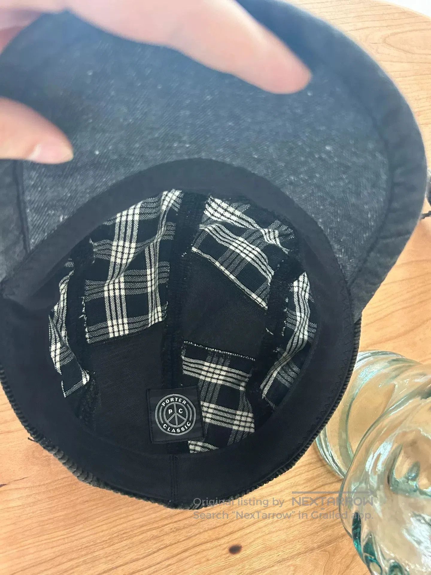 Porter Classic stylish black corduroy cap with unique shape. Size ONE SIZE - 5 Thumbnail