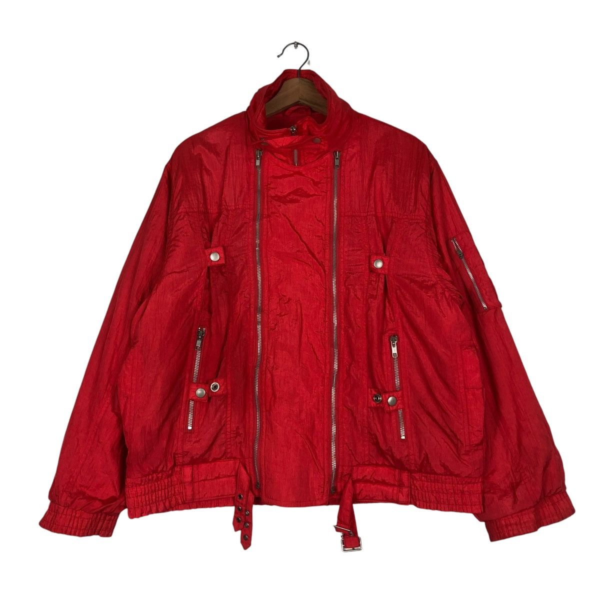 Japanese Brand 🔥BOMBER JACKET DOUBLE ZIPPER PARACHUTE BONDAGE ISSEY MIYAKE Size US M / EU 48-50 / 2 - 3 Thumbnail